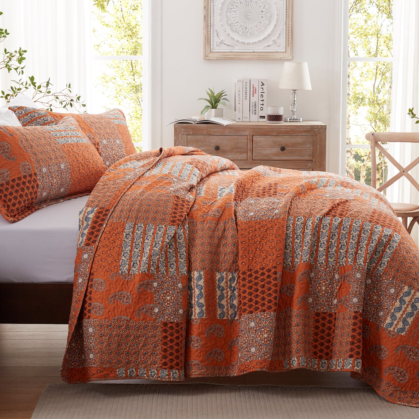 bohemian quilt set