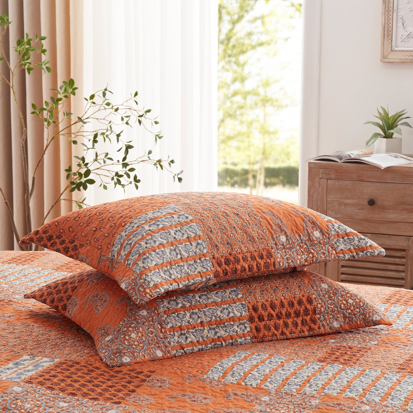 bohemian quilt set