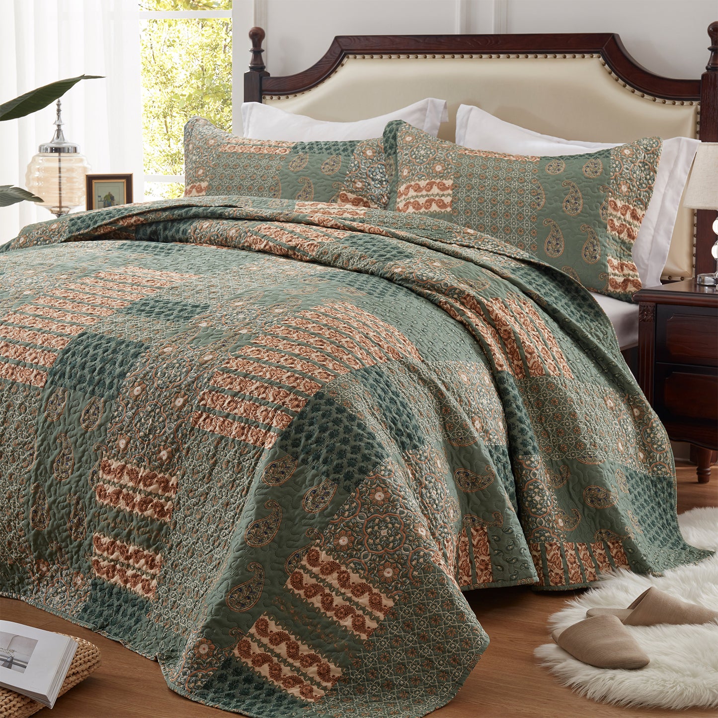 bohemian quilt set