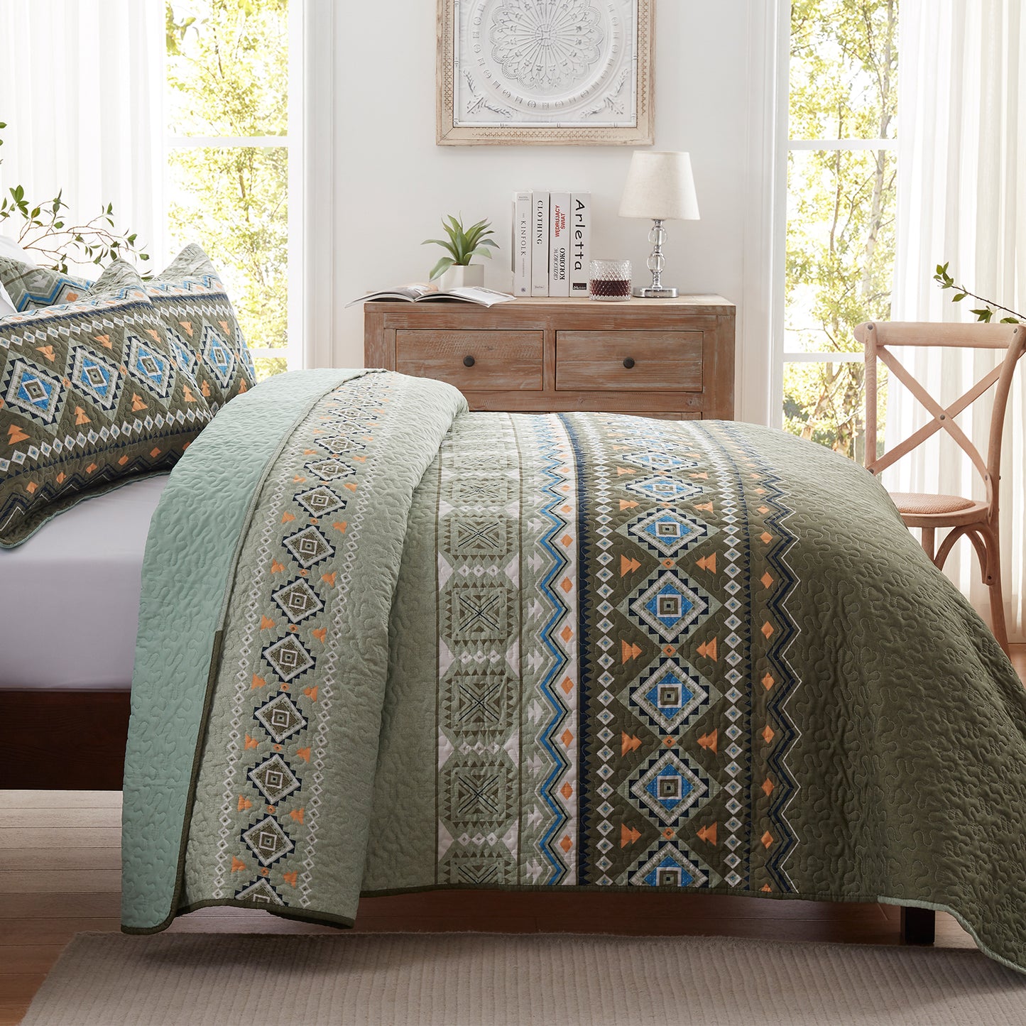 bohemian quilt set